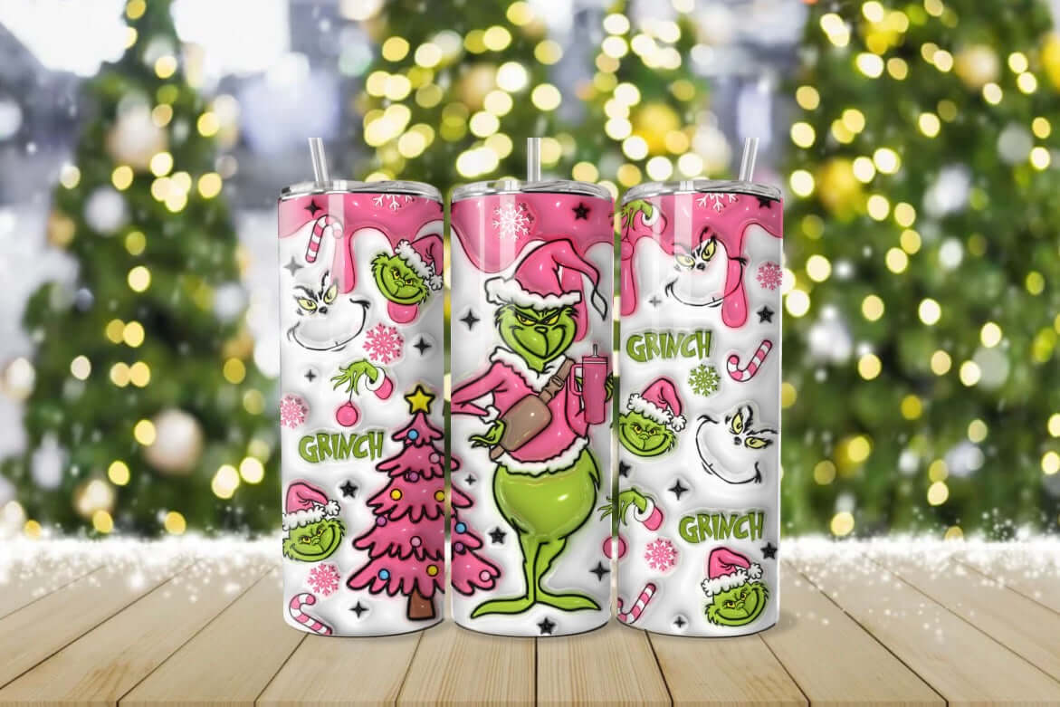 Pink Grinch Tumbler