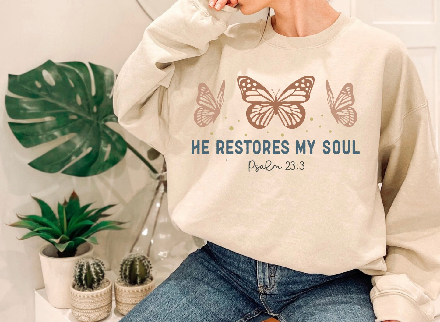 He Restores My Soul Crewneck