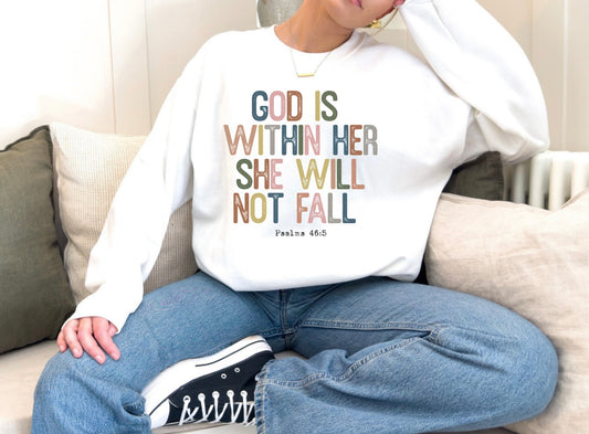 God is with Her Crewneck