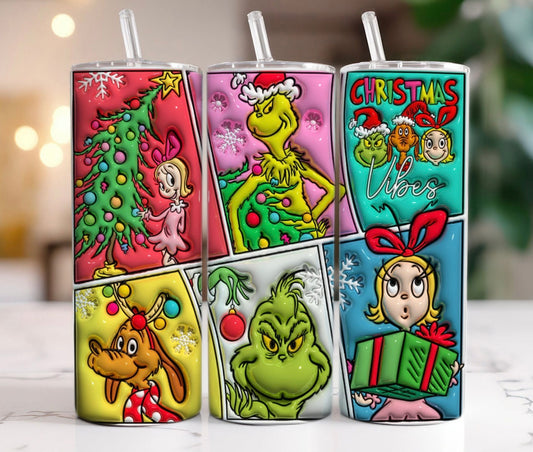 Christmas Vibes Grinch Tumbler